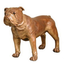 Escultura animal de alta calidad de tamaño natural Estatua de Bronce Bulldog